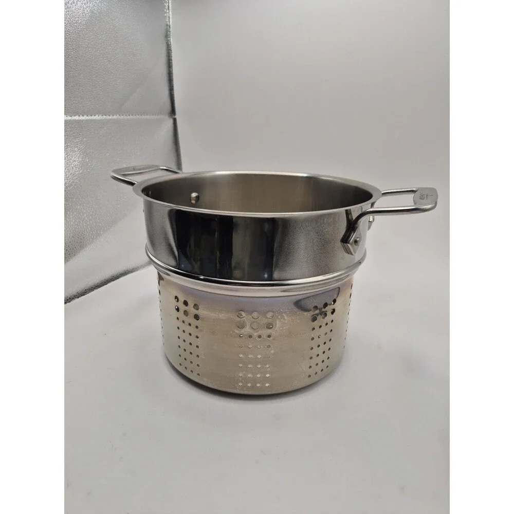 All-Clad Stainless Steel Pasta Strainer Colander Pot Insert 7